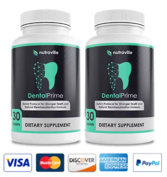 DentalPrime two bottles plus credit cards